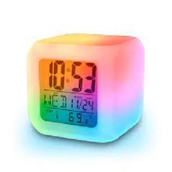  Karya Siddhi Traders Plastic Changing LED Digital Alarm Clock Date